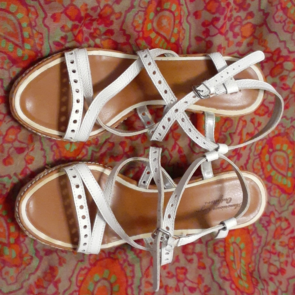 White Wedge sandals